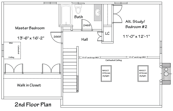 The Boynton, floor plan drawing of second floor